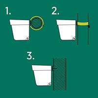 Balkonbak set Conny ø16 cm - steengrijs - thumbnail