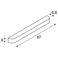 SLV Led armatuurArlina 67cm Up - Down metaalgrijs - 1002239 - thumbnail