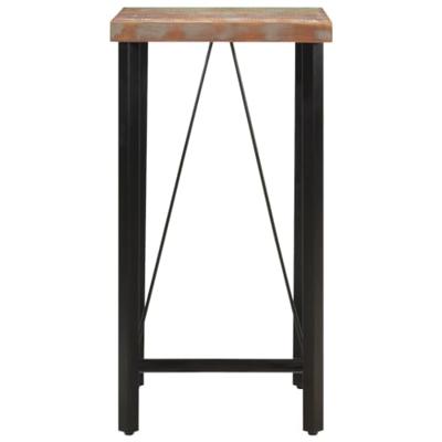 Bartafel 55x55x107 cm massief gerecycled hout en ijzer