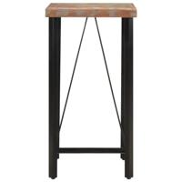 Bartafel 55x55x107 cm massief gerecycled hout en ijzer - thumbnail