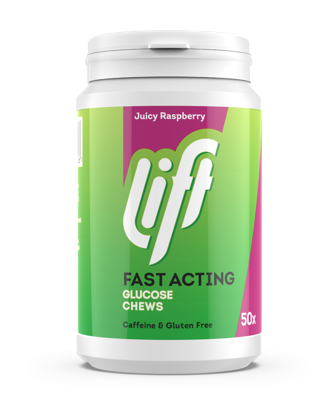 Lift Fast Acting Glucose Kauwtabletten - Framboos