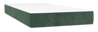 Boxspring met matras fluweel donkergroen 160x220 cm - thumbnail