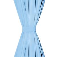 Gordijnen met metalen ringen verduisterend 135x175 turquoise 2 st - thumbnail