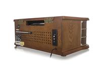 Dual NR 50 DAB stereo nostalgie compleet systeem met platenspeler (UKW/DAB(+) radio, CD (MP3), USB, cassettespeler, AUX-in, directe encoding-functie, afstandsbediening) Bruin - thumbnail