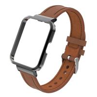 Leren band met case - Bruin - Xiaomi Redmi Watch 2 (Lite) - thumbnail