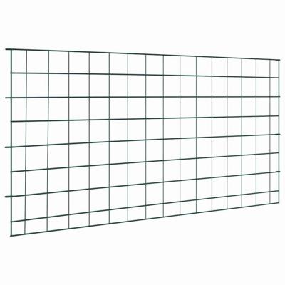 Vijverhekken Set 5 pcs Groen 100 x 50 cm Staal