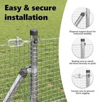 VidaXL Afrasteringspaal zilver 50 x 0,4 m (19 x 19 mm gaas) staal - thumbnail