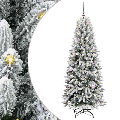 VidaXL Kunstkerstboom wit 150 cm pvc en plastic en staal en pe