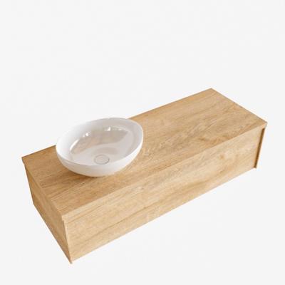 Badkamermeubel BWS Madrid Washed Oak 120 cm met Topblad en Keramische Waskom Links (1 kraangat) Badkamermeubel BWS Madrid Washed Oak 120 cm met Topblad en Keramische Waskom Links (1 kraangat)