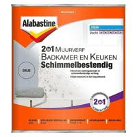 Alabastine 2in1 muurverf b&k grijs 1l - 5256777 - thumbnail