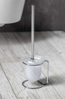 Toiletborstelhouder Sapho X-Round Vrijstaand 36x14x11 cm Chroom / Melkglas - thumbnail