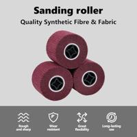 VidaXL Schuurrollen 3 pcs rood 12 x 12 x 10 cm synthetische vezel - thumbnail