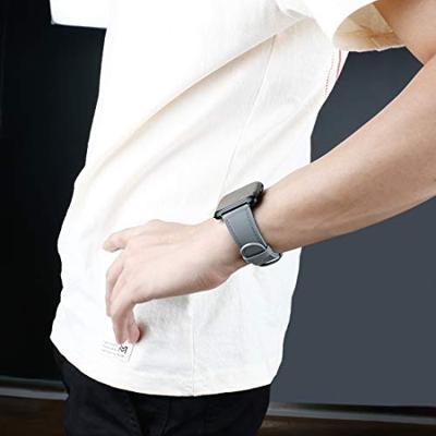 Fitbit Versa 1 / 2 & Lite leren bandje - Grijs Fitbit Versa 1 / 2 & Lite leren bandje - Grijs