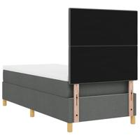 Boxspringbed met Matras Donkergrijs 80x200 cm Stof - thumbnail
