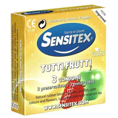 Sensitex Tutti Frutti 3 Smaakcondooms