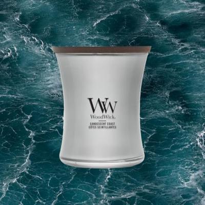 Woodwick Candescent Coast Medium Candle - Silver