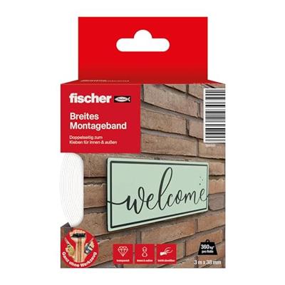 Fischer GOW 560901 Montagetape Wit (l x b) 3 m x 38 mm 1 stuk(s) Fischer GOW 560901 Montagetape Wit (l x b) 3 m x 38 mm 1 stuk(s)