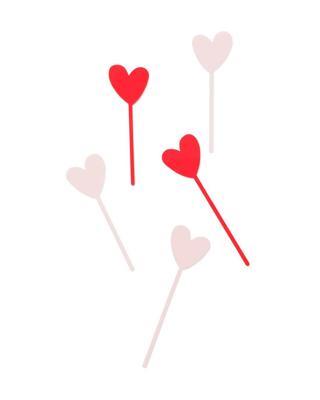 HEMA Herbruikbare taarttopper hart - 5 stuks (rood)