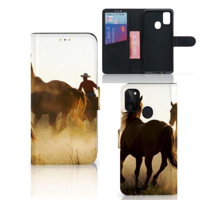 Samsung Galaxy M21 | M30s | Telefoonhoesje | Met pasjeshouder | Design Cowboy Samsung Galaxy M21 | M30s | Telefoonhoesje | Met pasjeshouder | Design Cowboy