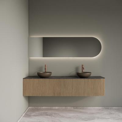 Badkamermeubelset Gliss Design Alluro 180 cm Links Mist Badkamermeubelset Gliss Design Alluro 180 cm Links Mist