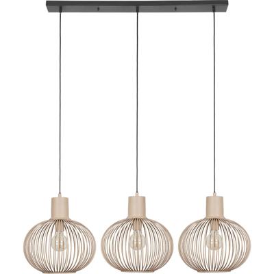 LED Hanglamp Rechthoek Zand Metaal - 3-lichts E27 Fitting