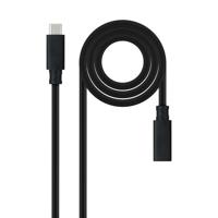 NANOCABLE 10.01.4501-L150 Kabel USB 3.2 GEN2X2, 100 W, 4K/60Hz, USB-C/M-USB-C/H, zwart, 1,5 m - thumbnail