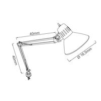 Brilliant Hobby 10802/06 Klemlamp LED E27 40 W Zwart - thumbnail