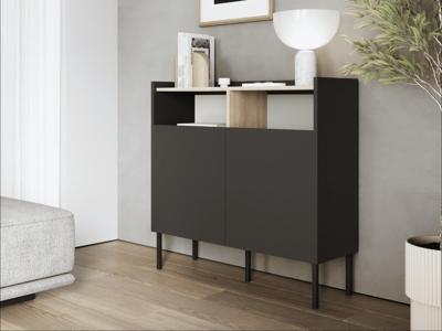 Dressoir JULIE 2 deuren acacia/zwart