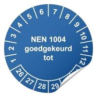 Keuringssticker NEN 1004 goedgekeurd tot Ø 20 mm - 1100 stickers (op rol) - thumbnail