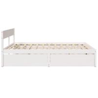 Bedframe zonder matras massief grenenhout wit 200x200 cm - thumbnail