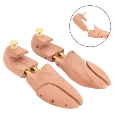 VidaXL Schoenspanner met schoenlepel eu 44-45 massief cederhout