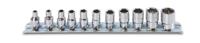Beta 11-delig set van zeskant dopsleutels, 1/4" aansluiting, verchroomd 900AS/SB11 - 009000389 - thumbnail