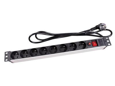 8-voudige stekkerdoos penaarde voor 19 inch rack - Velleman