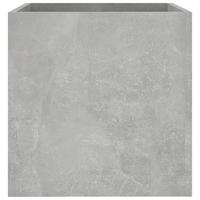 Plantenbak 40x40x40 cm bewerkt hout betongrijs - thumbnail