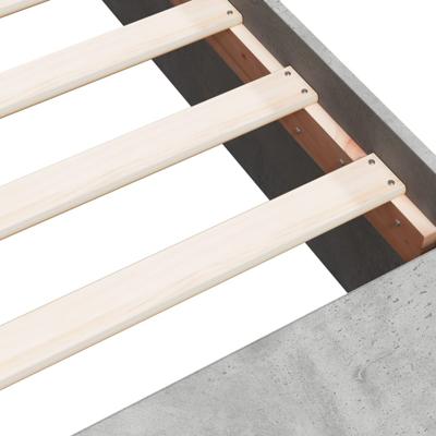 Bedframe bewerkt hout betongrijs 150x200 cm