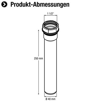 Cornat Verlengbuis Sifon 6/4X40X215 (411) - T355204R