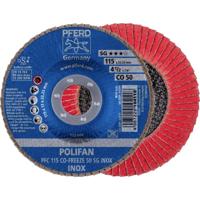 PFERD TOOLS 67711550 PFC 115 CO-FREEZE 50 SG INOX Lamellenschijf Diameter 115 mm Boordiameter 22.23 mm Legering op nikkelbasis, Superlegeringen op nikkel- of - thumbnail