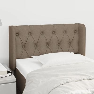 Hoofdbord met randen 83x16x78/88 cm stof taupe