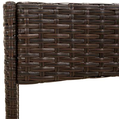 4-delige Loungeset met kussens poly rattan bruin 4-delige Loungeset met kussens poly rattan bruin