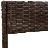 4-delige Loungeset met kussens poly rattan bruin - thumbnail