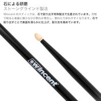 Wincent 5ACB Hickory Natural Black drumstokken - thumbnail