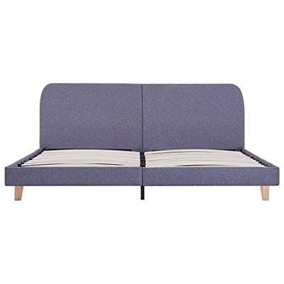 Bedframe stof lichtgrijs 180x200 cm