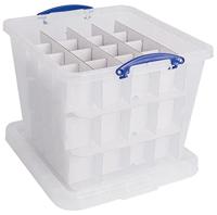 Really Useful Box opbergdoos, 60 l, met inzetbakje, transparant - thumbnail