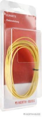 HERTH+BUSS kabel electric cable silicone 0.75 mm yellow 5mtr.
