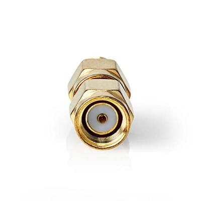 Nedis CSGP02111GD SMA-adapter | SMA-stekker (omgekeerde poling) - SMA-aansluiting | 2 stuks | goud