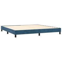 Boxspring bed 200x200 cm fluweel donkerblauw - thumbnail