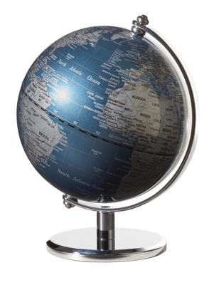 Globe troika 13cm blauw-groen
