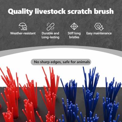 VidaXL Vee borstels verstelbaar rood en blauw 84 x 10 x 91 cm pvc