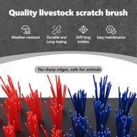 VidaXL Vee borstels verstelbaar rood en blauw 84 x 10 x 91 cm pvc - thumbnail