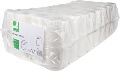 Q-CONNECT keukenrol, 2-laags, 50 vel, pak van 16 x 2 rollen